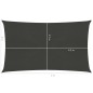 vidaXL Toldo de vela gris antracita HDPE 160 g/m² 3x5 m vidaXL Toldo de vela gris antracita HDPE 160 g/m² 3x5 m