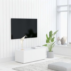 vidaXL Mueble para TV madera contrachapada blanco 80x34x30 cm