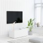 vidaXL Mueble para TV madera contrachapada blanco 80x34x30 cm