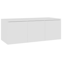 vidaXL Mueble para TV madera contrachapada blanco 80x34x30 cm