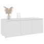 vidaXL Mueble para TV madera contrachapada blanco 80x34x30 cm
