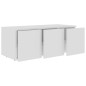 vidaXL Mueble para TV madera contrachapada blanco 80x34x30 cm