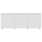 vidaXL Mueble para TV madera contrachapada blanco 80x34x30 cm