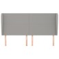 vidaXL Cabecero con orejas de tela gris claro 203x23x118/128 cm
