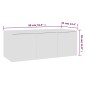vidaXL Mueble para TV madera contrachapada blanco 80x34x30 cm