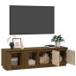 vidaXL Mueble de TV madera maciza de pino marrón miel 156x37x45 cm