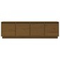 vidaXL Mueble de TV madera maciza de pino marrón miel 156x37x45 cm