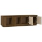 vidaXL Mueble de TV madera maciza de pino marrón miel 156x37x45 cm