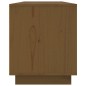 vidaXL Mueble de TV madera maciza de pino marrón miel 156x37x45 cm