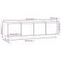 vidaXL Mueble de TV madera maciza de pino marrón miel 156x37x45 cm