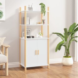 vidaXL Aparador alto madera contrachapada blanco 60x40x141 cm