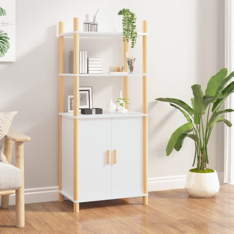 vidaXL Aparador alto madera contrachapada blanco 60x40x141 cm vidaXL Aparador alto madera contrachapada blanco 60x40x141 cm