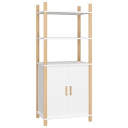 vidaXL Aparador alto madera contrachapada blanco 60x40x141 cm