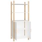 vidaXL Aparador alto madera contrachapada blanco 60x40x141 cm vidaXL Aparador alto madera contrachapada blanco 60x40x141 cm