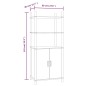 vidaXL Aparador alto madera contrachapada blanco 60x40x141 cm vidaXL Aparador alto madera contrachapada blanco 60x40x141 cm