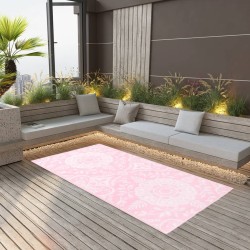 vidaXL Alfombra de exterior PP rosa 160x230 cm