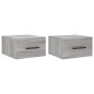 vidaXL Mesitas de noche de pared 2 uds color gris Sonoma 35x35x20 cm vidaXL Mesitas de noche de pared 2 uds color gris Sonoma 35x35x20 cm