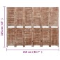 vidaXL Biombo de 6 paneles madera maciza de paulownia marrón 210x165cm vidaXL Biombo de 6 paneles madera maciza de paulownia marrón 210x165cm