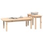 vidaXL Juego de mesas de centro 2 piezas madera maciza de pino vidaXL Juego de mesas de centro 2 piezas madera maciza de pino