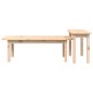 vidaXL Juego de mesas de centro 2 piezas madera maciza de pino vidaXL Juego de mesas de centro 2 piezas madera maciza de pino