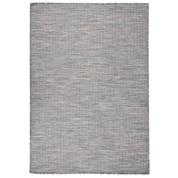 vidaXL Alfombra de exterior de tejido plano marrón y azul 160x230 cm