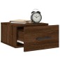 vidaXL Mesitas de noche de pared 2 uds color roble marrón 35x35x20 cm