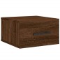 vidaXL Mesitas de noche de pared 2 uds color roble marrón 35x35x20 cm