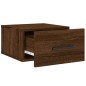 vidaXL Mesitas de noche de pared 2 uds color roble marrón 35x35x20 cm