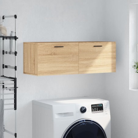 vidaXL Armario de pared madera ingeniería roble Sonoma 100x36,5x35 cm