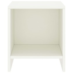 vidaXL Mesita de noche madera maciza de mango blanco 35x30x40 cm