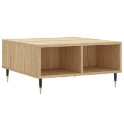 vidaXL Mesa de centro madera de ingeniería roble Sonoma 60x60x30 cm