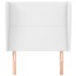 vidaXL Cabecero con orejas de cuero sintético blanco 83x23x118/128 cm vidaXL Cabecero con orejas de cuero sintético blanco 83x23x118/128 cm