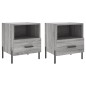 vidaXL Mesitas noche 2 uds madera ingeniería gris Sonoma 40x35x47,5 cm vidaXL Mesitas noche 2 uds madera ingeniería gris Sonoma 40x35x47,5 cm