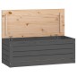 vidaXL Caja de almacenaje madera maciza de pino gris 89x36,5x33 cm vidaXL Caja de almacenaje madera maciza de pino gris 89x36,5x33 cm