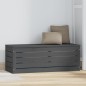 vidaXL Caja de almacenaje madera maciza de pino gris 89x36,5x33 cm vidaXL Caja de almacenaje madera maciza de pino gris 89x36,5x33 cm