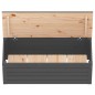 vidaXL Caja de almacenaje madera maciza de pino gris 89x36,5x33 cm vidaXL Caja de almacenaje madera maciza de pino gris 89x36,5x33 cm
