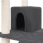 vidaXL Rascador para gatos con postes de sisal gris oscuro 83 cm vidaXL Rascador para gatos con postes de sisal gris oscuro 83 cm