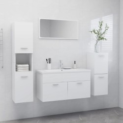 vidaXL Juego de muebles de baño madera de ingeniería blanco
