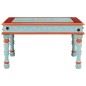 vidaXL Mesa de centro madera maciza de mango azul pintada a mano vidaXL Mesa de centro madera maciza de mango azul pintada a mano