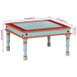 vidaXL Mesa de centro madera maciza de mango azul pintada a mano vidaXL Mesa de centro madera maciza de mango azul pintada a mano