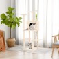 vidaXL Rascador para gatos con postes de sisal color crema 144,5 cm vidaXL Rascador para gatos con postes de sisal color crema 144,5 cm