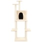 vidaXL Rascador para gatos con postes de sisal color crema 144,5 cm vidaXL Rascador para gatos con postes de sisal color crema 144,5 cm