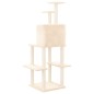 vidaXL Rascador para gatos con postes de sisal color crema 144,5 cm vidaXL Rascador para gatos con postes de sisal color crema 144,5 cm