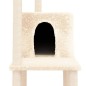 vidaXL Rascador para gatos con postes de sisal color crema 144,5 cm vidaXL Rascador para gatos con postes de sisal color crema 144,5 cm