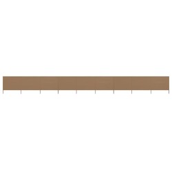 vidaXL Paravientos de 9 paneles tela gris taupe 1200x80 cm