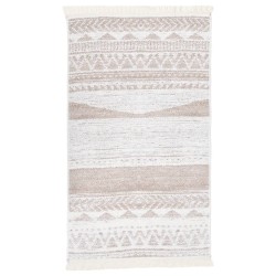 vidaXL Alfombra de algodón beige 120x180 cm