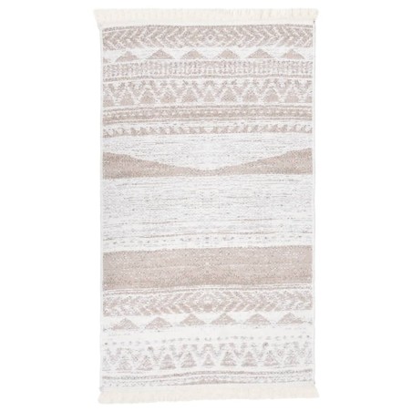 vidaXL Alfombra de algodón beige 120x180 cm