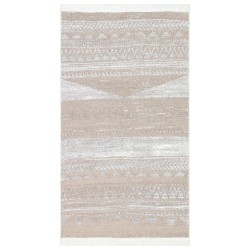 vidaXL Alfombra de algodón beige 120x180 cm