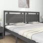 vidaXL Cabecero de cama madera maciza de pino gris 205,5x4x100 cm vidaXL Cabecero de cama madera maciza de pino gris 205,5x4x100 cm