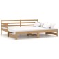 vidaXL Sofá cama extraíble madera de pino marrón miel 2x(90x200) cm vidaXL Sofá cama extraíble madera de pino marrón miel 2x(90x200) cm